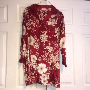 Women’s 2-Pc Floral Satin Lounge Set